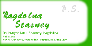 magdolna stasney business card